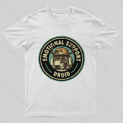 Emotional Support Droid Geek T-Shirt White / S