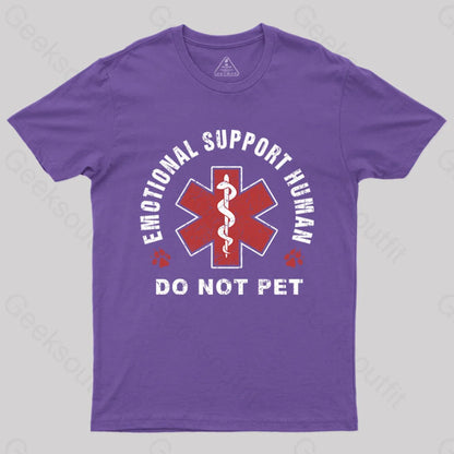 Emotional Support Human T-Shirt Purple / S