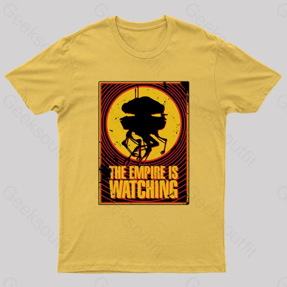 Empire Is Watching Probe Droid T-Shirt Yellow / S