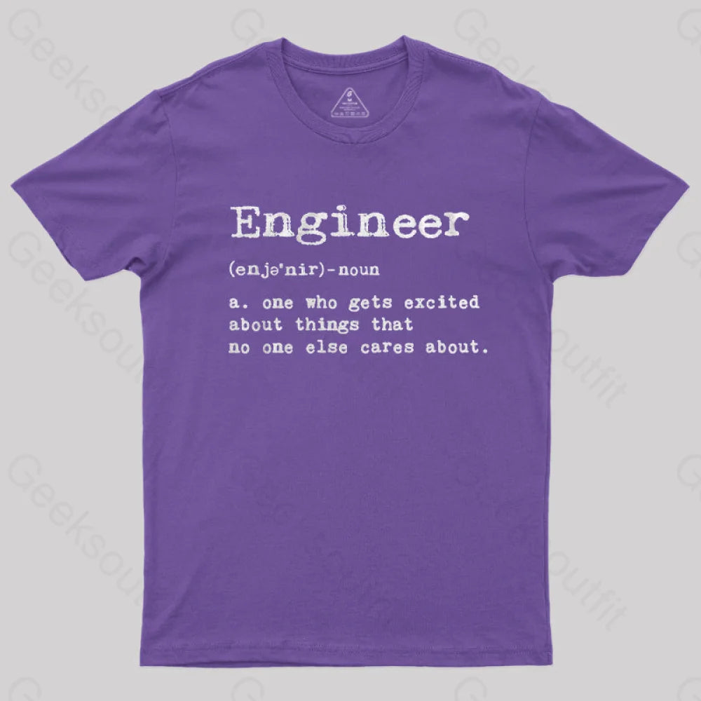 Engineer Definition Nerd T-Shirt Purple / S