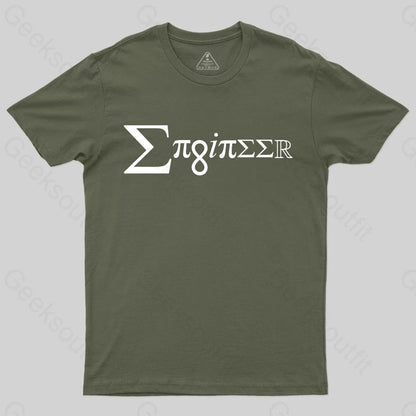 Engineer Geek T-Shirt Army Green / S