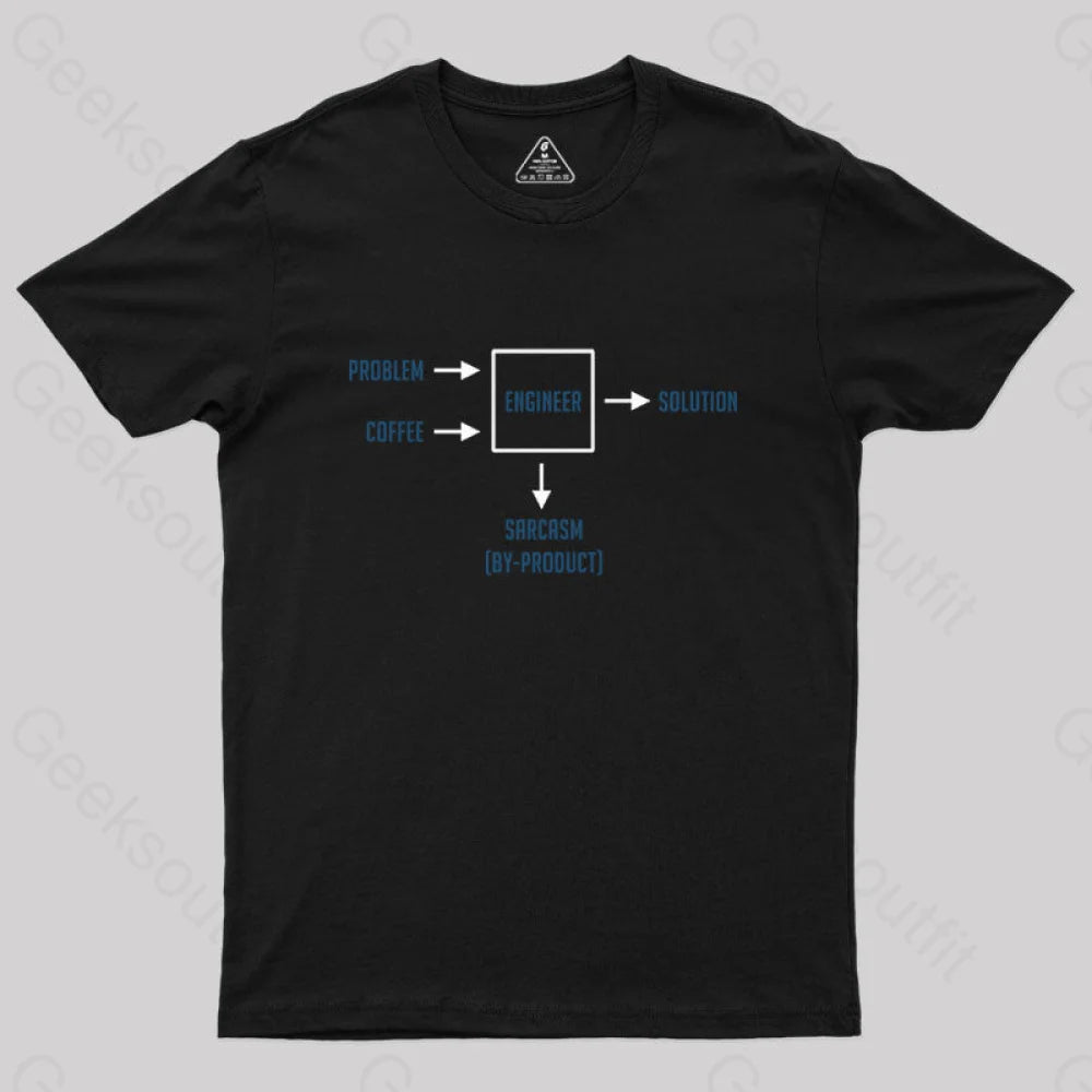 Engineering Sarcasm By-Product Essential T-Shirt Black / S