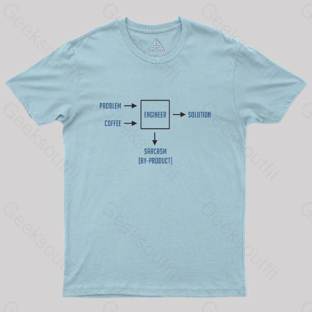 Engineering Sarcasm By-Product Essential T-Shirt Light Blue / S