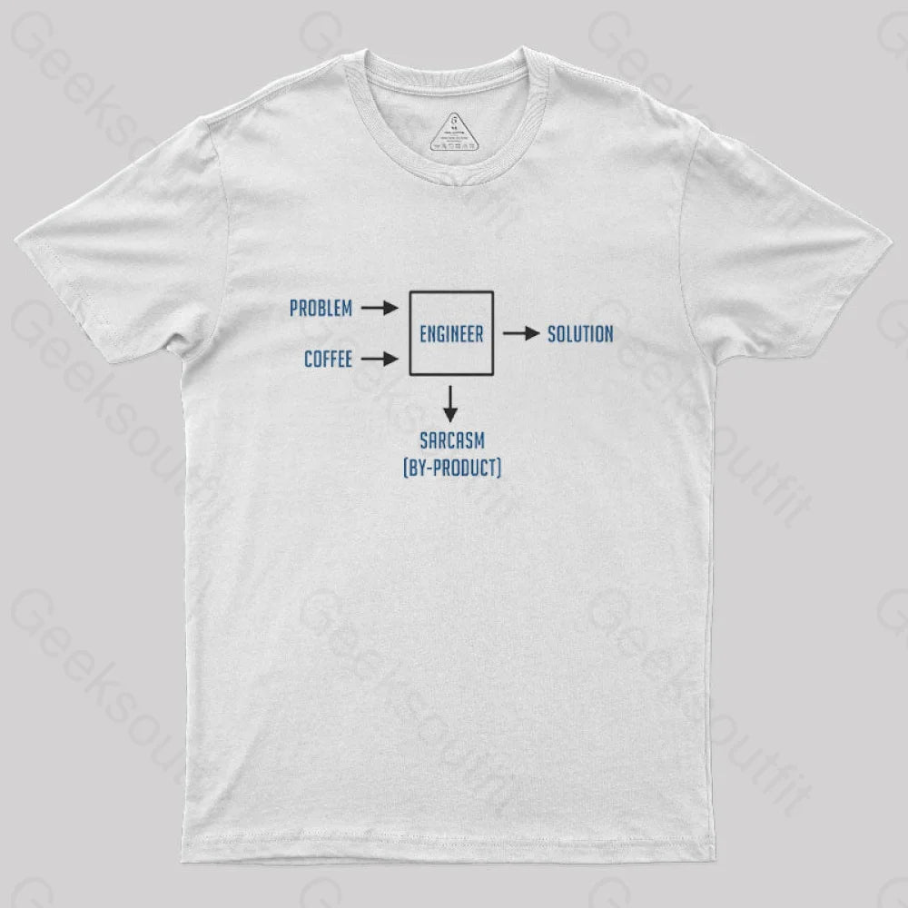 Engineering Sarcasm By-Product Essential T-Shirt White / S