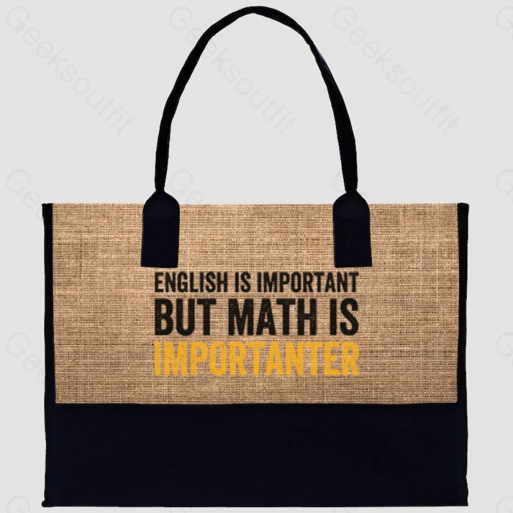 English Is Important But Math Importanter Cotton Tote Bag