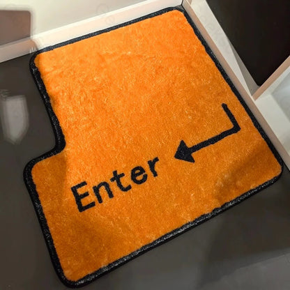 Enter Key Funny Imitation Wool Rug