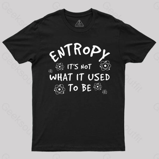 Entropy Its Not What Used To Be T-Shirt Black / S