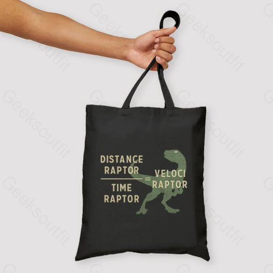 Equations Of Motion Science Velociraptor Unisex Tote Bag Black