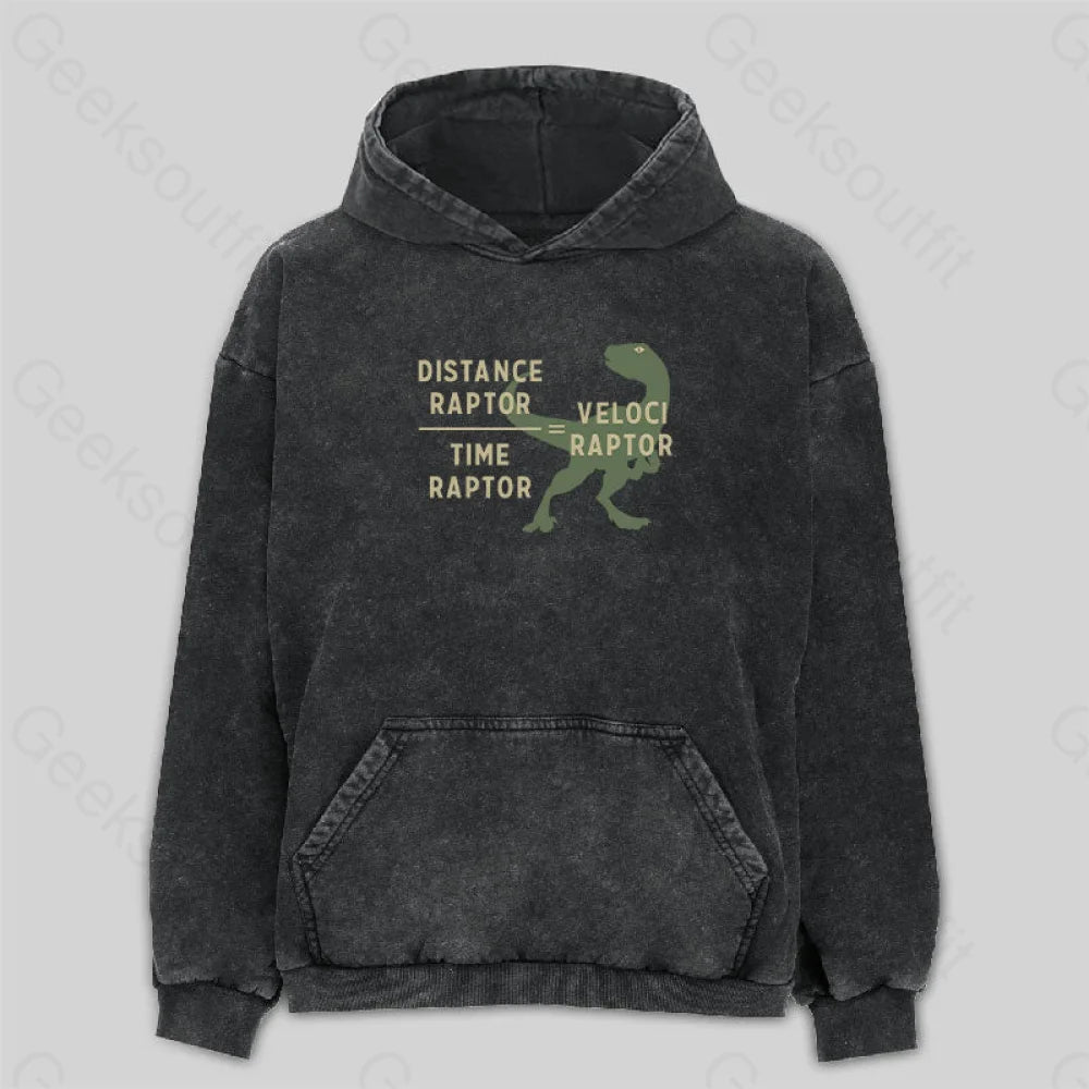 Equations Of Motion Science Velociraptor Washed Hoodie M