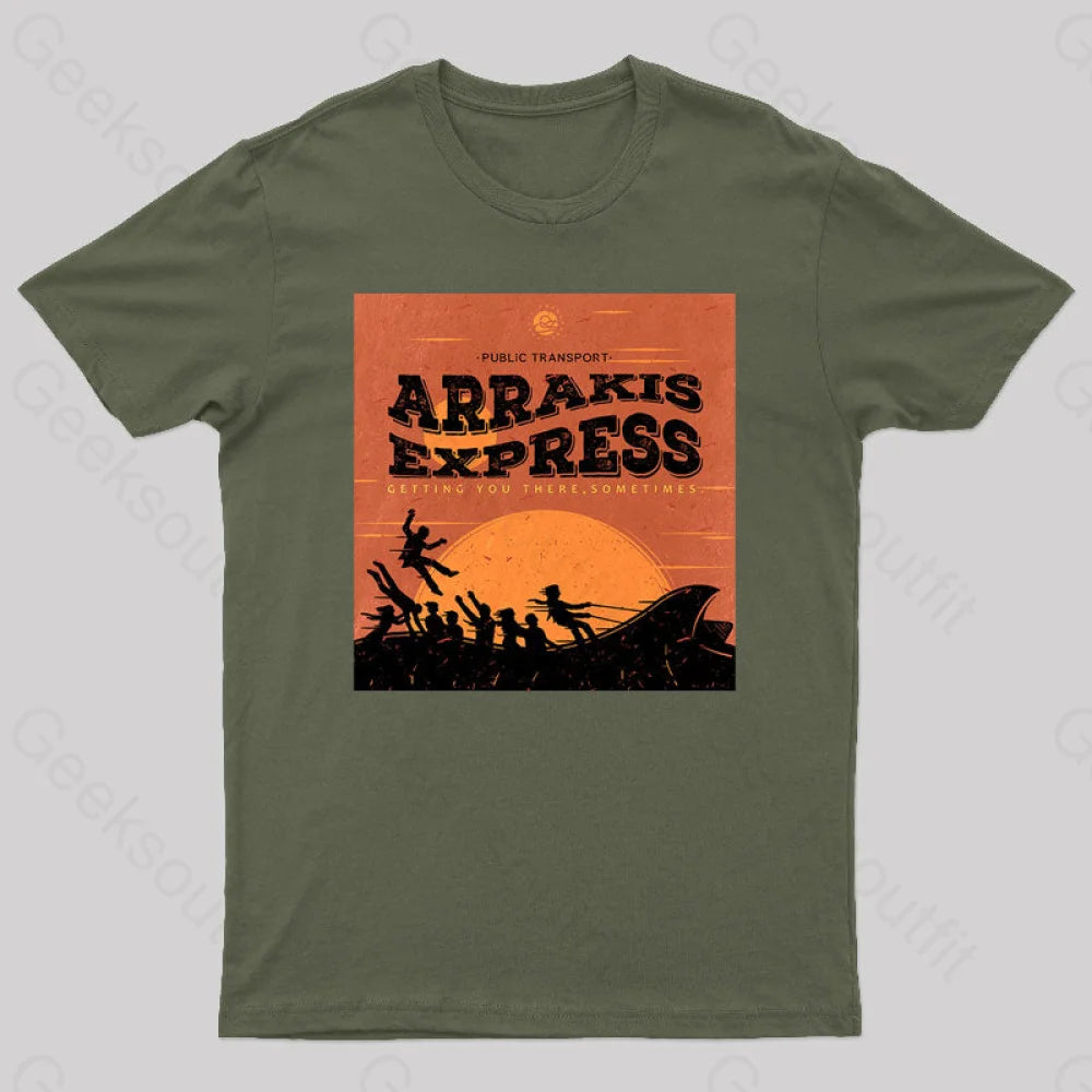 Eraschi Express Nerd T-Shirt Army Green / S