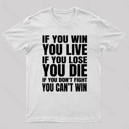 Eren Quotes Geek T-Shirt White / S