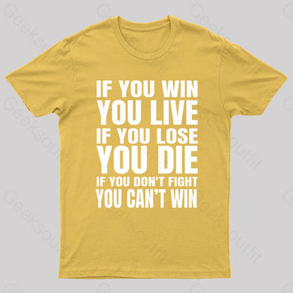 Eren Quotes Geek T-Shirt Yellow / S