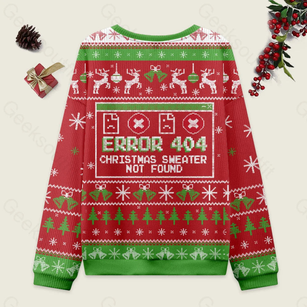 Error 404 Not Found Ugly Christmas Sweater Men’s Style-S