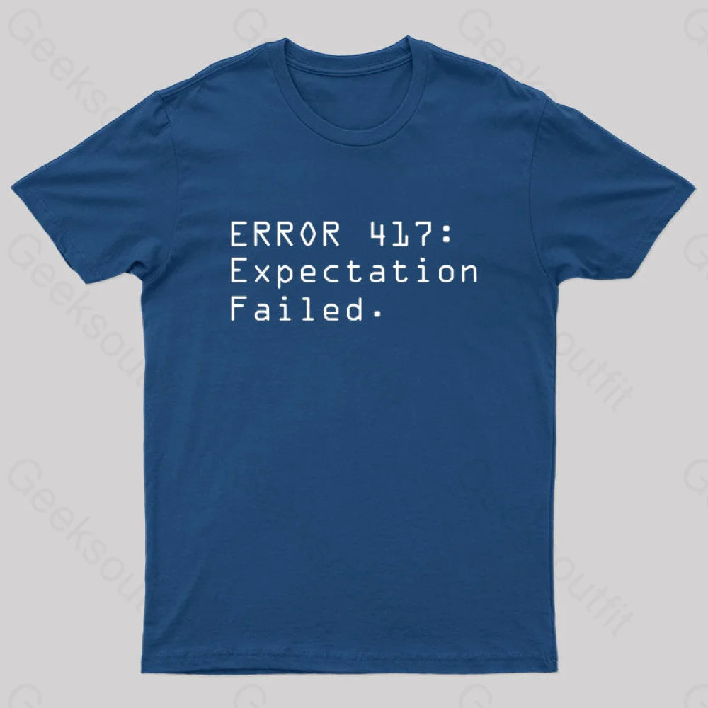 Error 417: Expectation Failed Nerd T-Shirt Navy / S