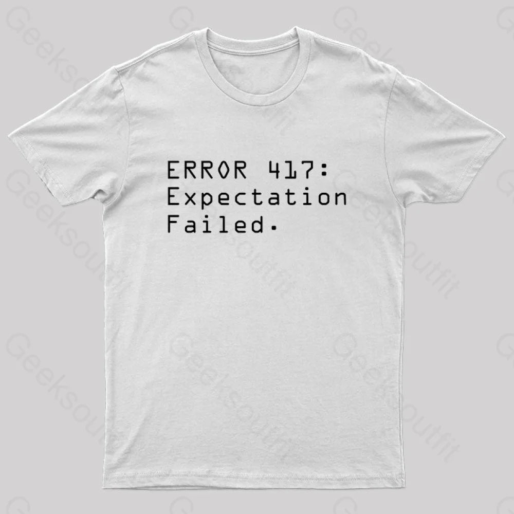 Error 417: Expectation Failed Nerd T-Shirt White / S