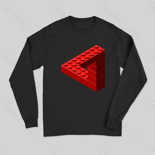 Escher Toy Bricks Long Sleeve T-Shirt Black / S