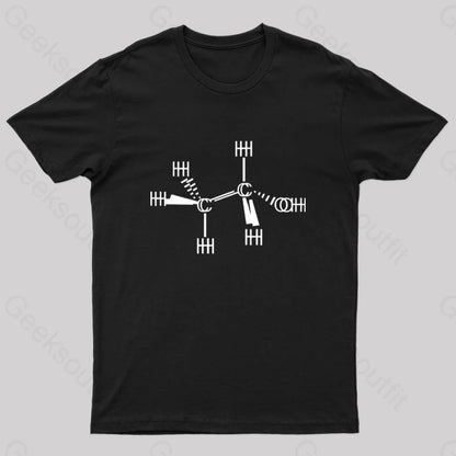 Ethanol Molecole As Seen Drunk Geek T-Shirt Black / S