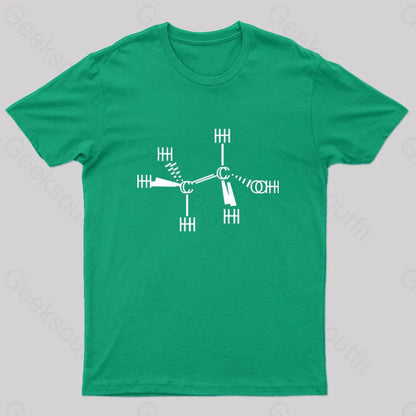 Ethanol Molecole As Seen Drunk Geek T-Shirt Green / S