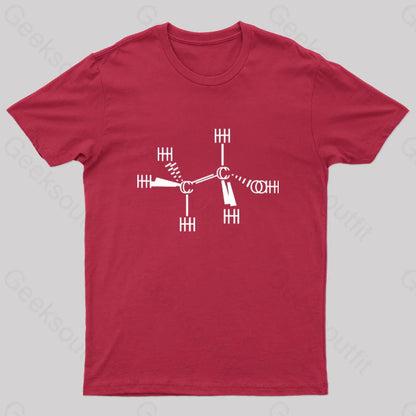 Ethanol Molecole As Seen Drunk Geek T-Shirt Red / S