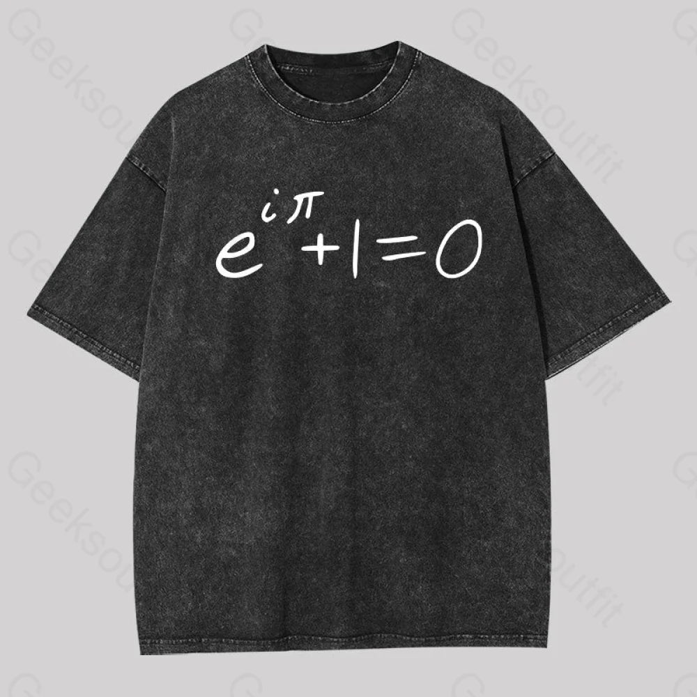 Euler Identity Classic Geek Washed T-Shirt Black / S