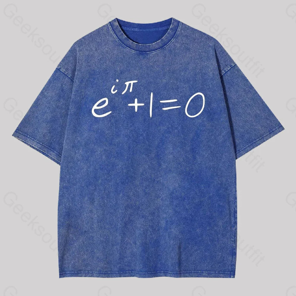 Euler Identity Classic Geek Washed T-Shirt Blue / S