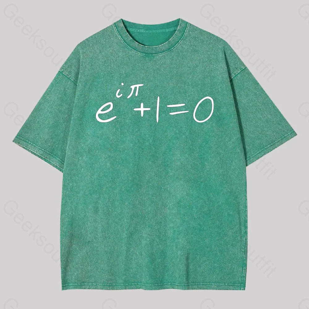 Euler Identity Classic Geek Washed T-Shirt Grass Green / S