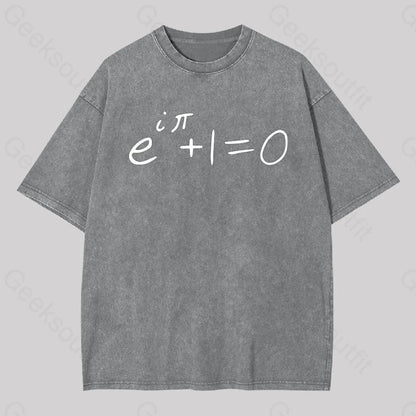 Euler Identity Classic Geek Washed T-Shirt Grey / S