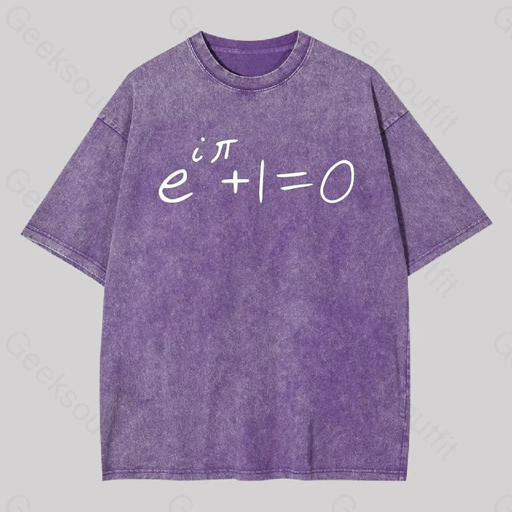 Euler Identity Classic Geek Washed T-Shirt Purple / S