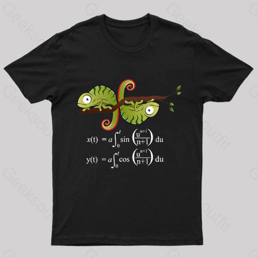 Euler Spiral Nerd T-Shirt Black / S