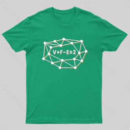 Euler’s Formula For Planar Graphs Geek T-Shirt Green / S