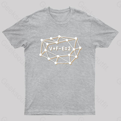 Euler’s Formula For Planar Graphs Geek T-Shirt Grey / S