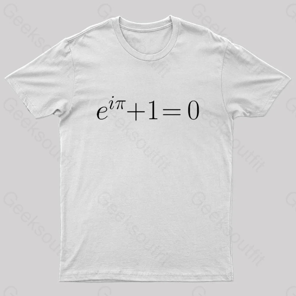 Euler’s Identity Nerd T-Shirt White / S