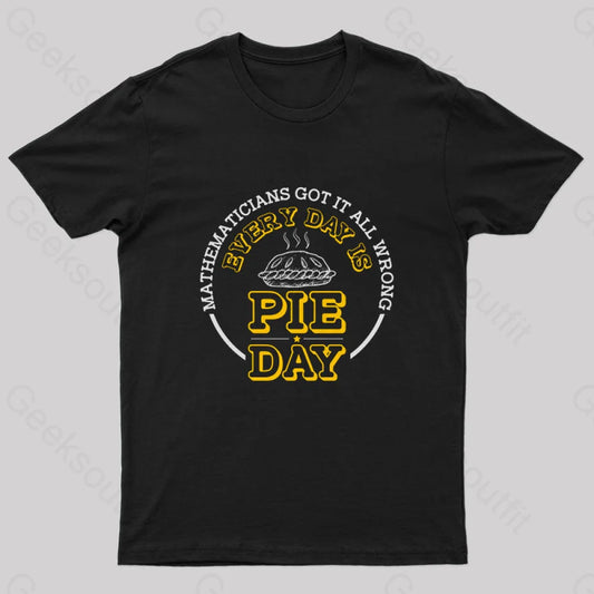 Every Day Is Pie Nerd T-Shirt Black / S