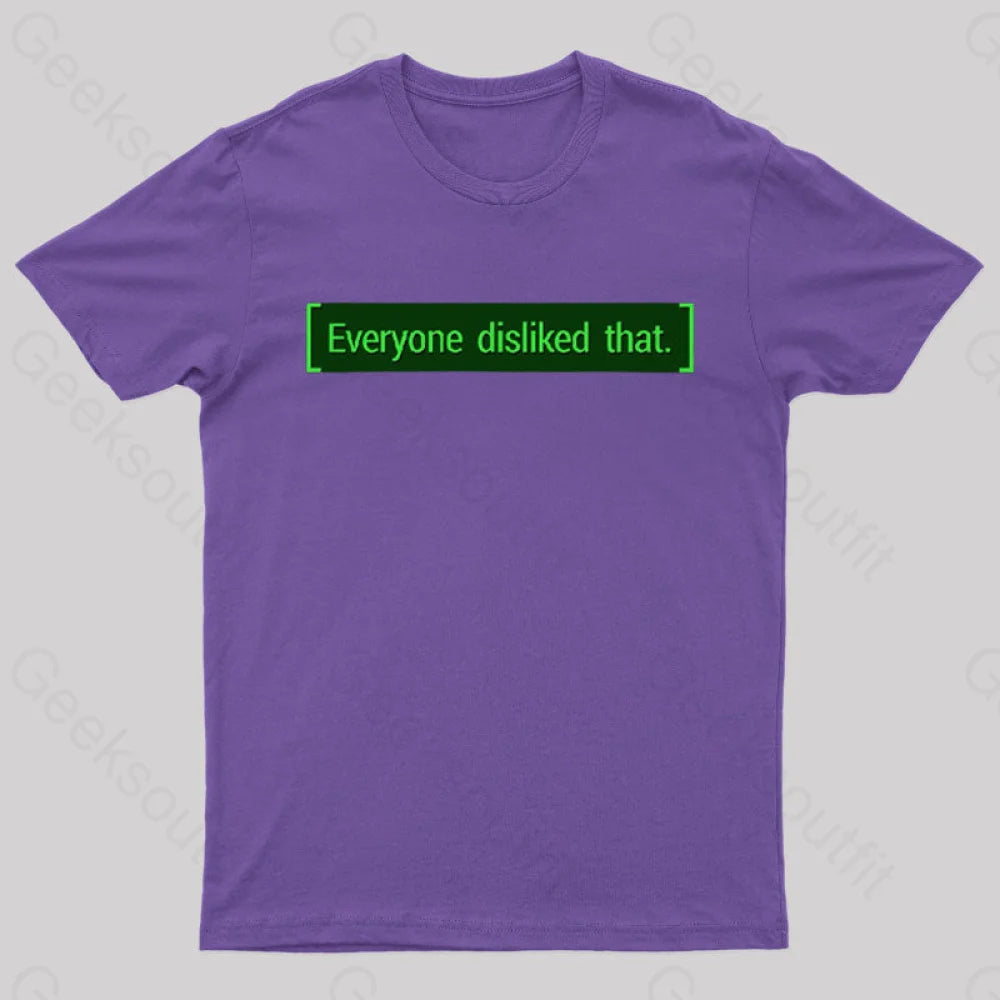 Everyone Disliked That Nerd T-Shirt Purple / S