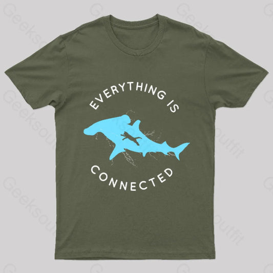 Everything Is Connected Geek T-Shirt Army Green / S