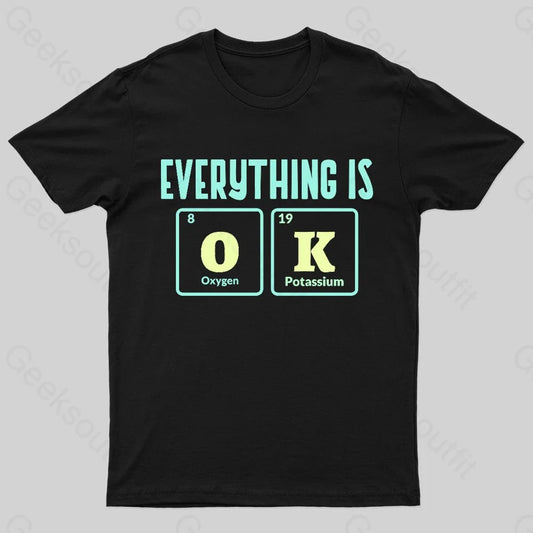 Everything Is Ok Nerd T-Shirt Black / S