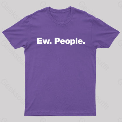 Ew People Geek T-Shirt Purple / S