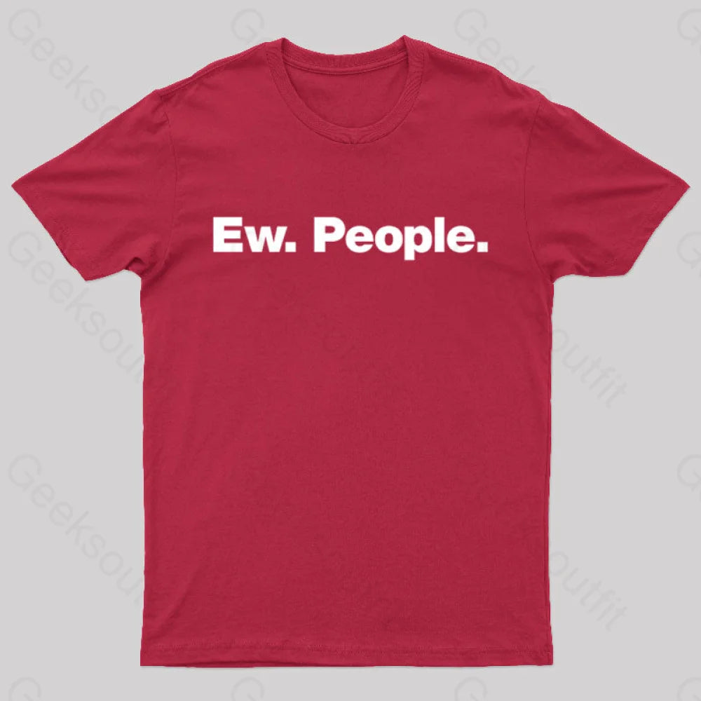 Ew People Geek T-Shirt Red / S