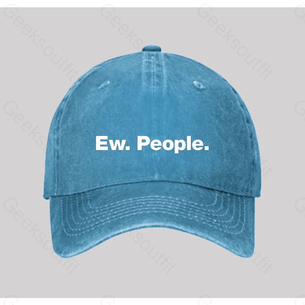 Ew. People Washed Vintage Baseball Cap Blue