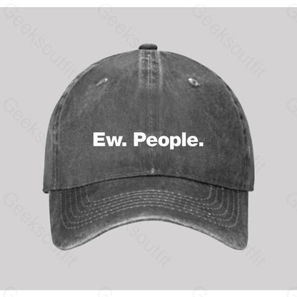 Ew. People Washed Vintage Baseball Cap Grey