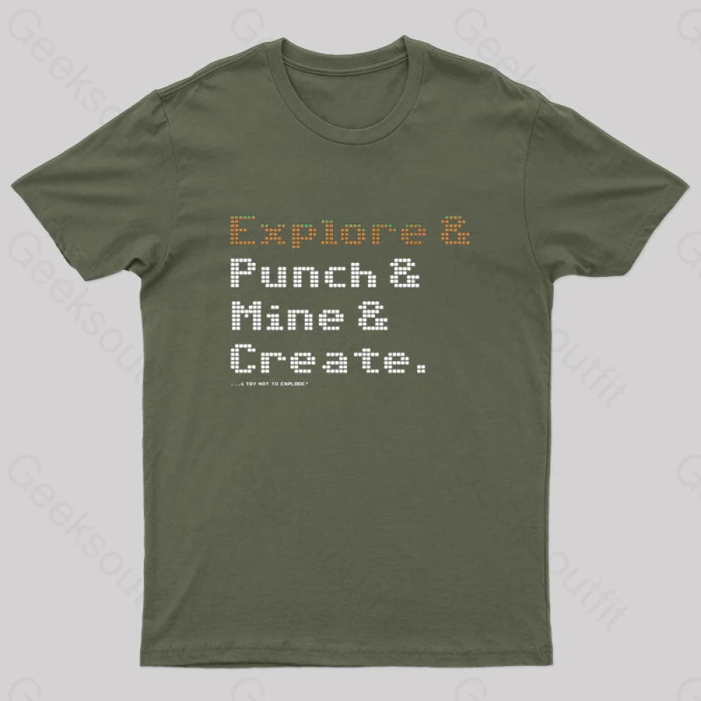 Experimental Mine Set Nerd T-Shirt Army Green / S