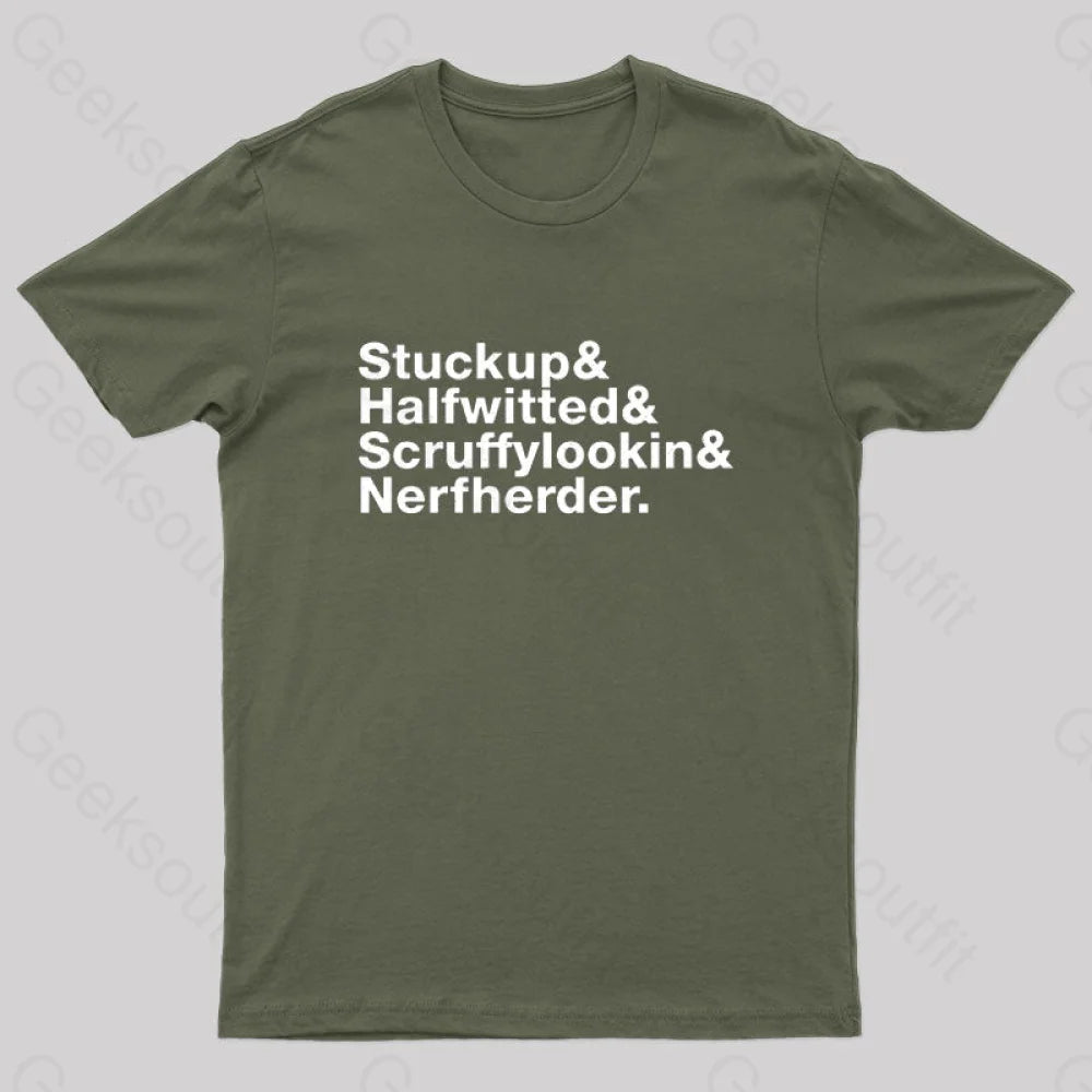 Experimental Scoundrel Nerd T-Shirt Army Green / S