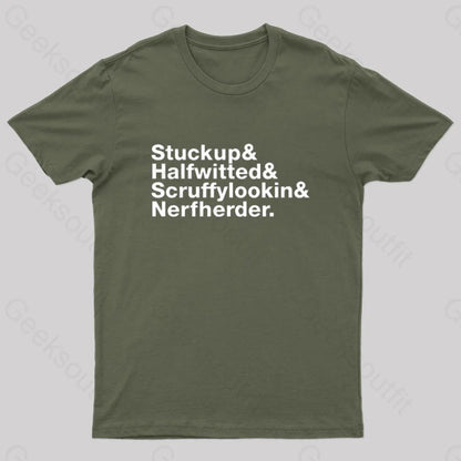 Experimental Scoundrel Nerd T-Shirt Army Green / S