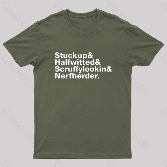 Experimental Scoundrel Nerd T-Shirt Army Green / S