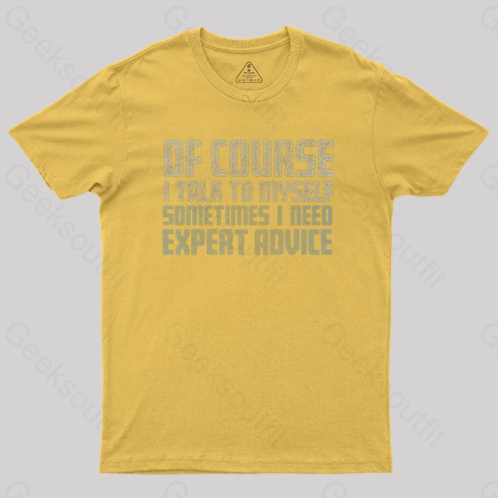 Expert Advice Geek T-Shirt Yellow / S