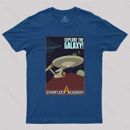 Explore The Galaxy Nerd T-Shirt Navy / S