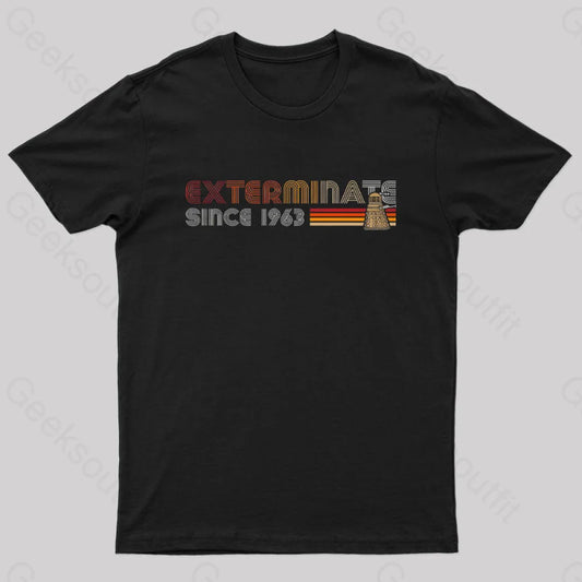 Exterminate Since 1963 Nerd T-Shirt Black / S