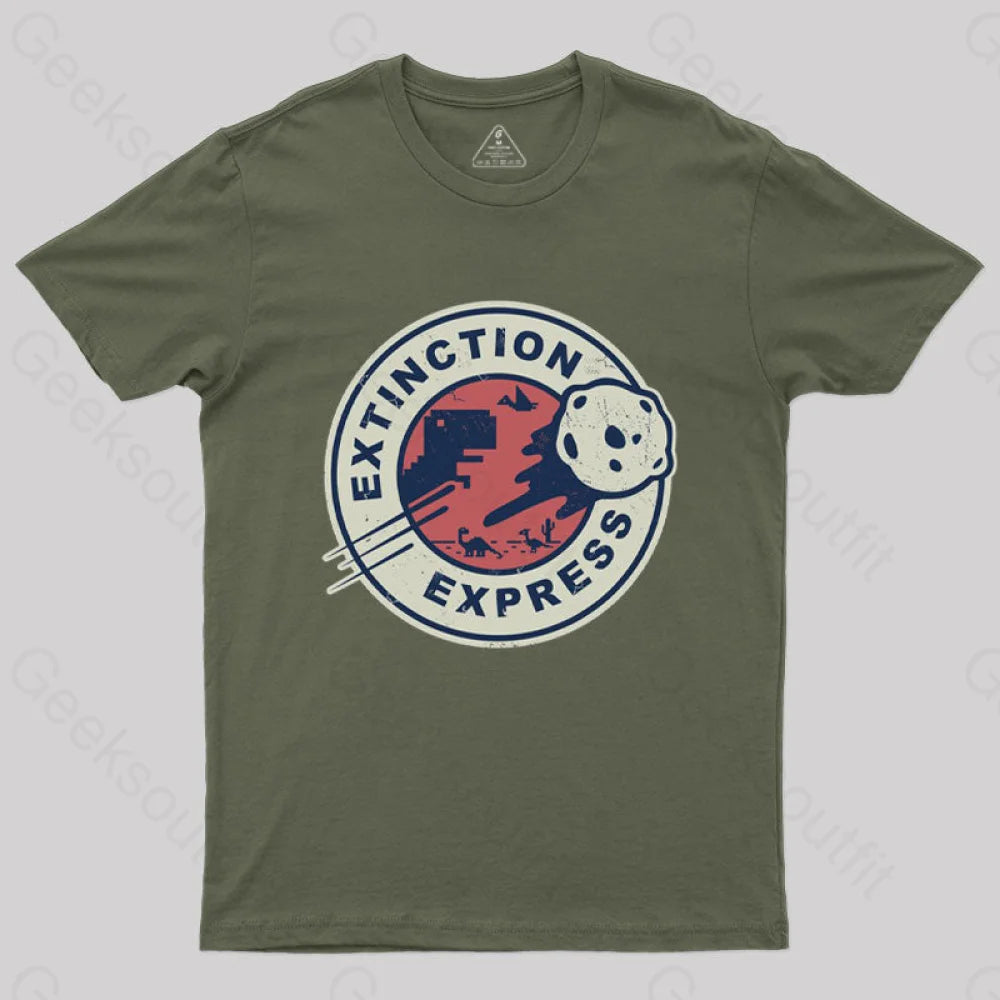 Extinction Express T-Shirt Army Green / S