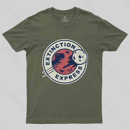 Extinction Express T-Shirt Army Green / S