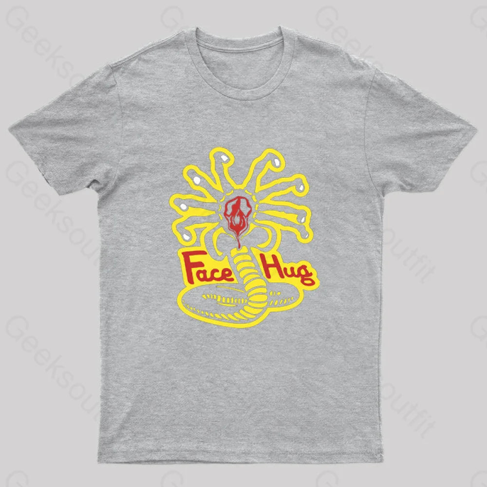 Face Hug Dojo Geek T-Shirt Grey / S